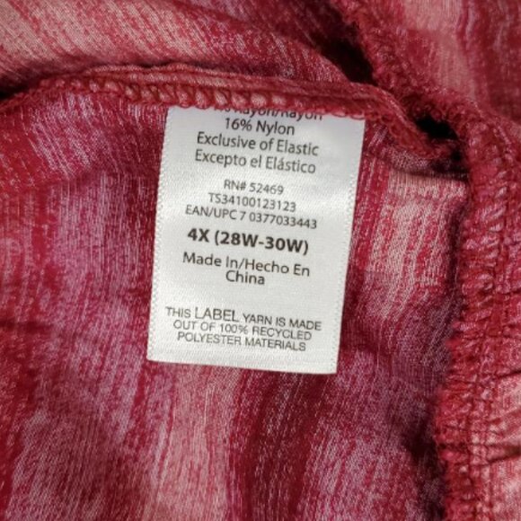 Terra And Sky Long Sleeve Peasant Tiered Maxi Dress 4X (28W-30W) - Picture 9 of 10